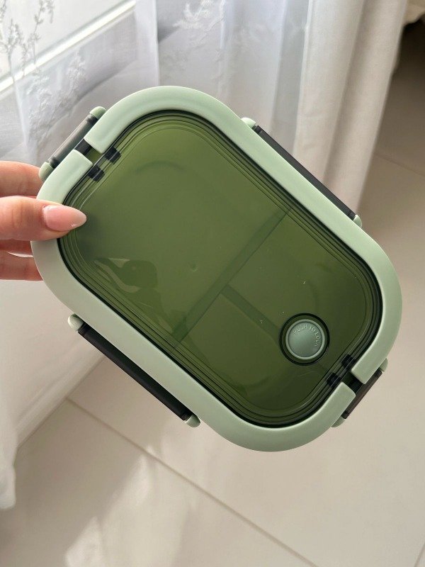 Producto - Lunchera plastica con Divisiones - Verde