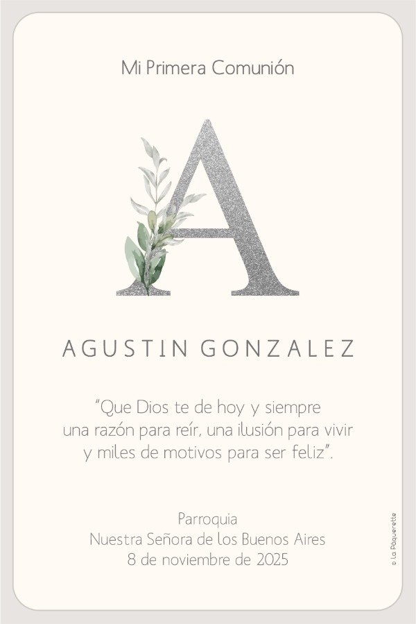 Producto - ESTAMPITA INICIAL GRIS X 25 UNIDADES