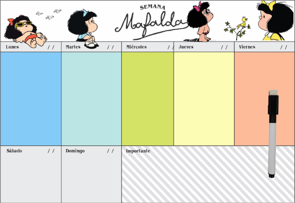 Producto - PLANIFICADOR SEMANAL MAFALDA