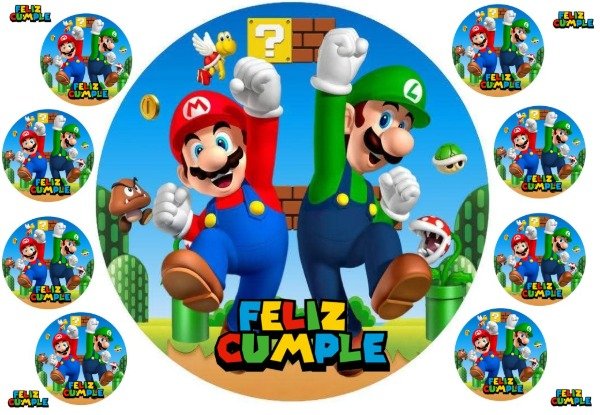 Producto - LAMINA MARIO BROS 5 REDONDA