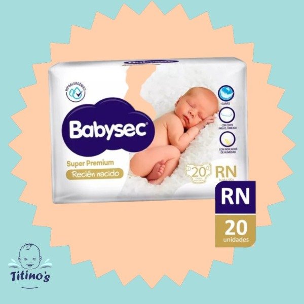 Producto - Pañales Babysec Recién Nacido x 20 x2 uni