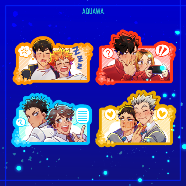 Producto - Stickers de parejitas Haikyuu (mas canon que pan con manteca)