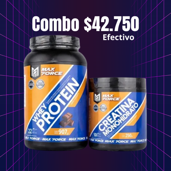 Producto - COMBO MAX FORCE PROTEINA 2LB + CREATINA 300g