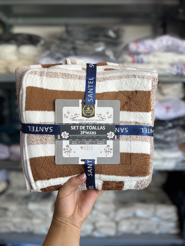 Producto - Toallon 3 piezas marron