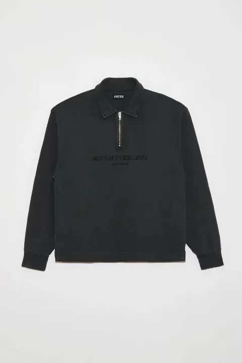 Producto - Buzo Polo Zipper Logo Negro Ay Not Dead - 0