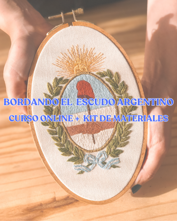 Producto - TALLER BORDANDO EL ESCUDO ARGENTINO (ONLINE) + KIT DE MATERIALES