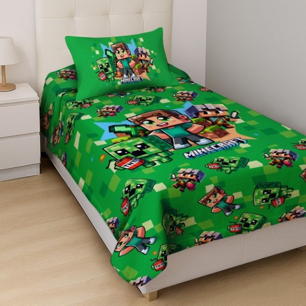 Producto - Cubrecama + Funda Minecraft Ai