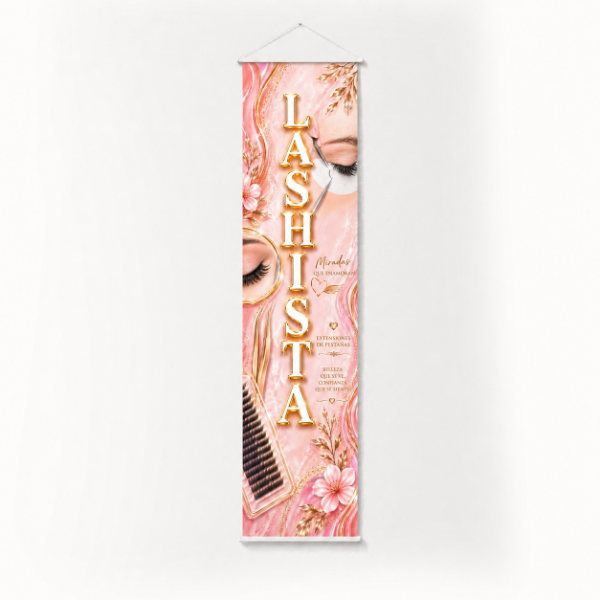 Producto - Lona Banner Lashista 100x25cm