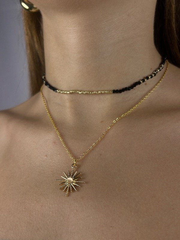 Producto - GARGANTILLA OVERLAY CRISTALES NEGROS 4010