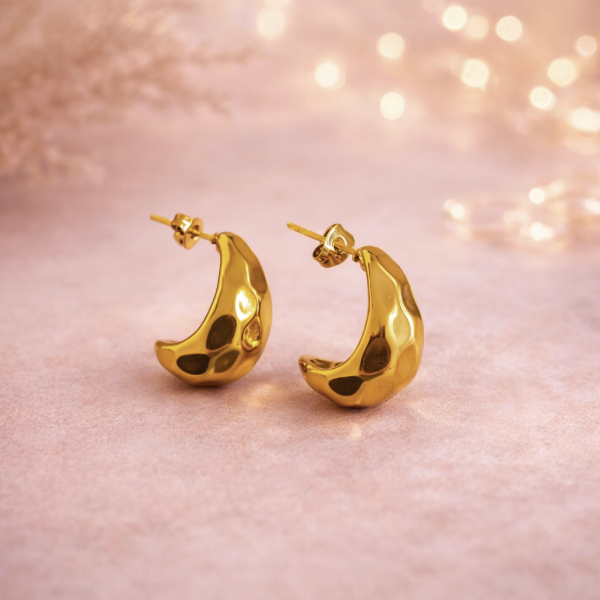 Producto - Aros media gota textura - AR050