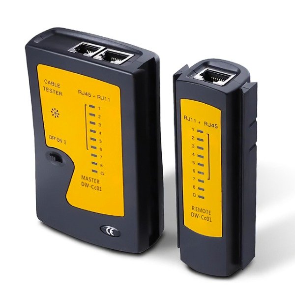 Producto - TESTER DE RED RJ45 RJ11 NEGRO CON ESTUCHE A PILA 9V