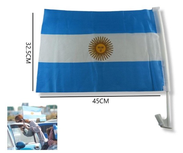 Producto - BANDERA PARA AUTO ARGENTINA 30X40CM