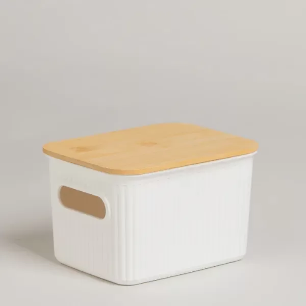 Producto - Caja de pp con tapa bambú Chica