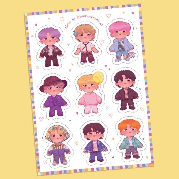 Producto - Plancha de Stickers VINILO - Jimines!