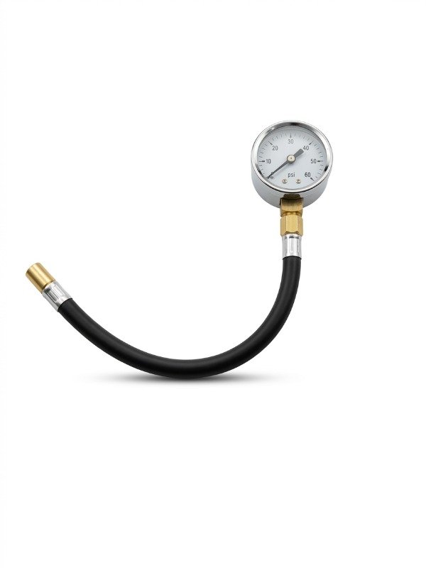 Producto - Medidor 60lbs Neumaticos 50mm con Manguera y Racord Simple