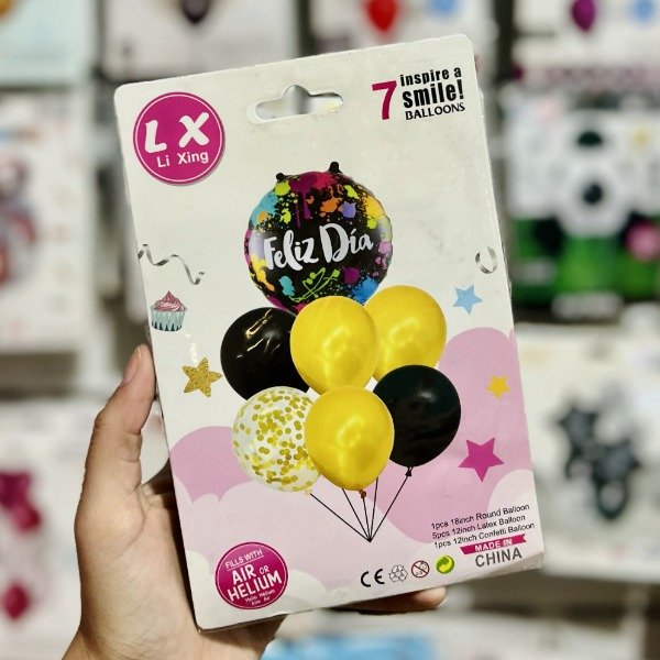 Producto - Set de globos Feliz Día 7 pcs