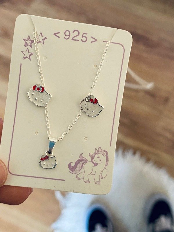 Producto - CONJUNTO KITTY PLATA