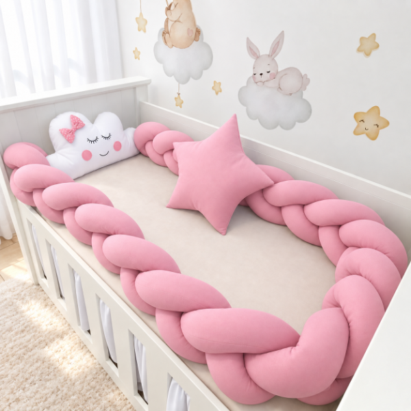 Producto - Set de Chichoneras para Cuna - Paulina (Rosa) - 0