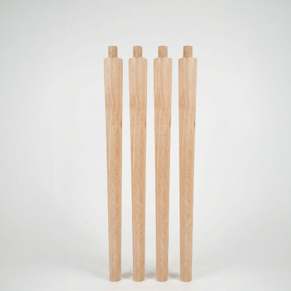 Producto - Pack 4 Patas para Muebles Modelo Nórdico Madera Euca 52cm