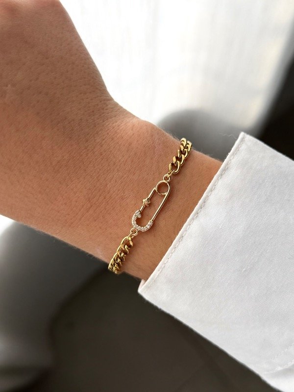 Producto - Pulsera dorada clip - 0