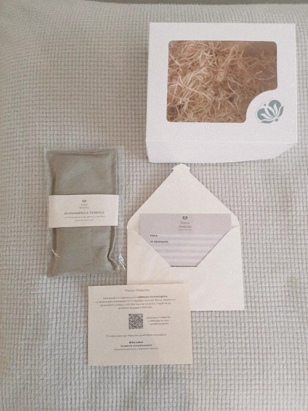 Producto - MINI BOX RELAX - SESIÓN CALIBRACIÓN VIBROENERGETICA + ALMOHADILLA TERMICA