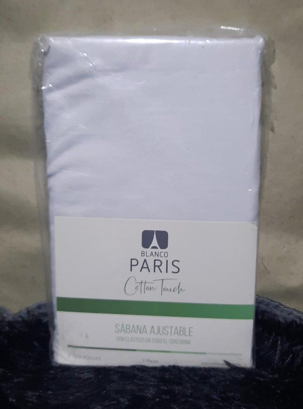 Producto - Sabanas Ajustable Blanco Paris 2 1/2
