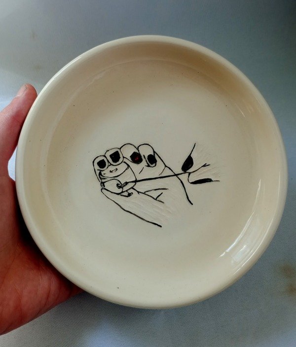 Producto - plato mediano mano con hilo