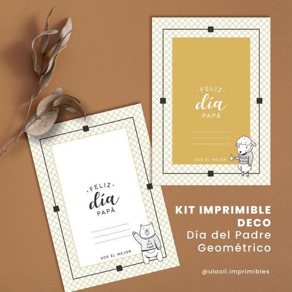 Producto - Kit Imprimible Deco Día del Padre "Geométrico"