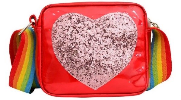 Producto - Cartera para nena roja corazón