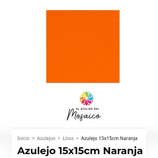 Producto - Azulejo Naranja de 2da. selección