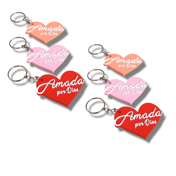 Producto - LLAVERO 3D "AMADA POR DIOS"