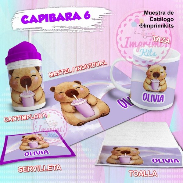 Producto - Plantillas Para Sublimar Diseños Set de Jardín Capibara 6