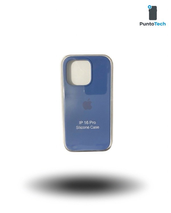 Producto - Silicon case iPhone 16 pro azul galaxia