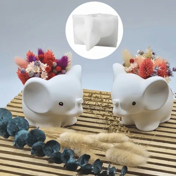 Producto - Elefante Maceta molde de silicona