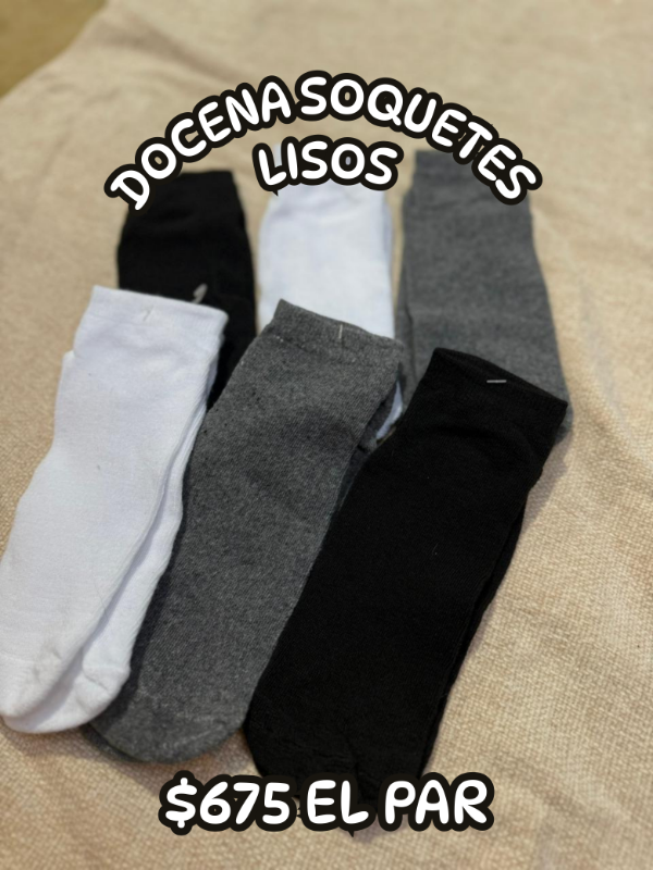 Producto - Docena Soquetes Clásicos Lisos