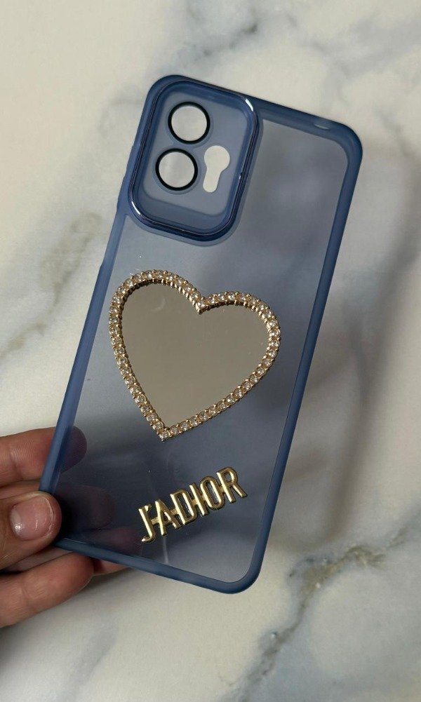 Producto - Funda espejo corazón moto G13 - G23