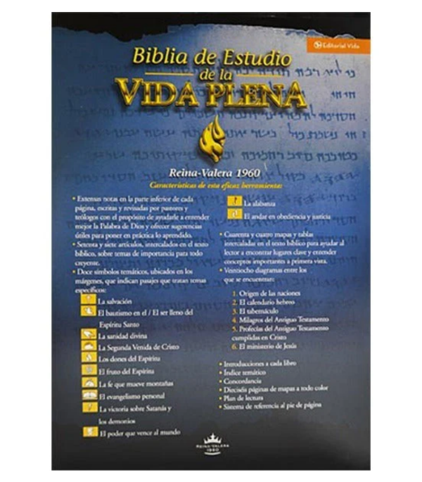 Producto - BIBLIA DE ESTUDIO VIDA PLENA RVR TAPA DURA NEGRO