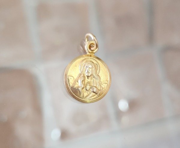 Producto - Dije Sagrado Corazon de Jesus Plata 925 Gold