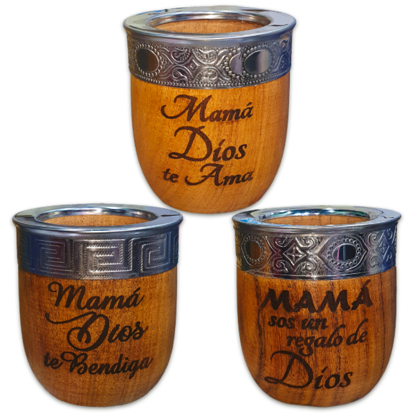 Producto - PROMO MAMÁ Mate "IMPERIAL" Recto De Algarrobo De Acero Tallado (X1 UNIDAD)