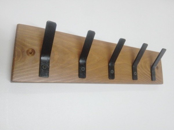 Producto - Perchero De 5 Perchas - Hierro Y Madera