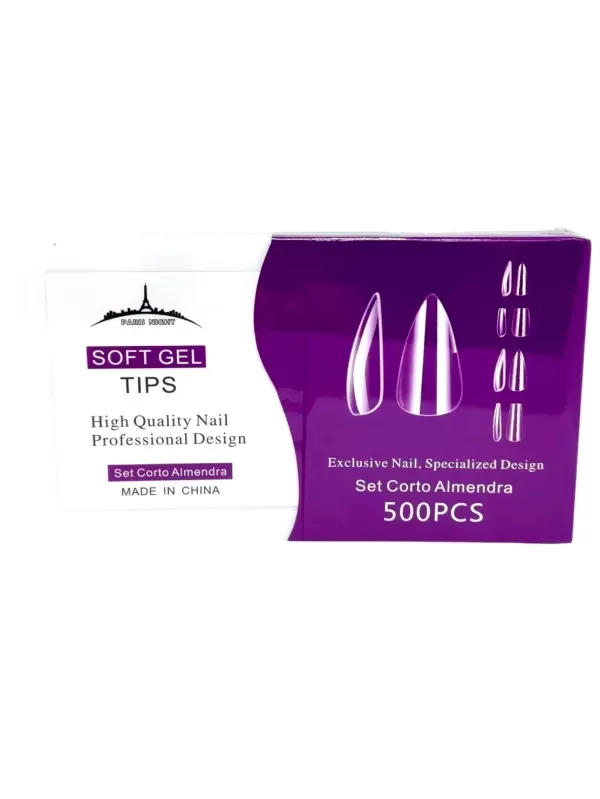 Producto - Tips en caja x 500 un Set corto almendra LM 11/25