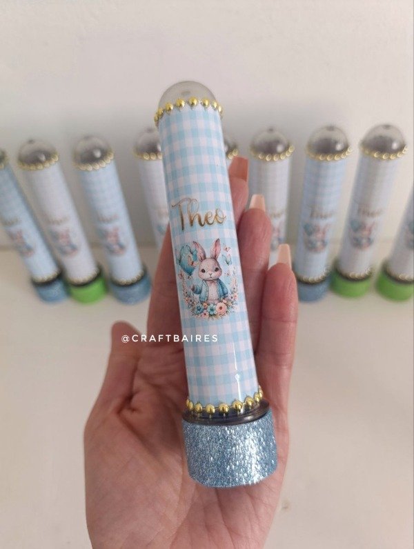 Producto - Tubitos Golosineros decorados Conejito Vintage Craftbaires