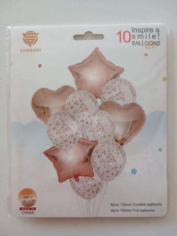 Producto - SGML 10P. Estrella y Corazón Rosa Gold