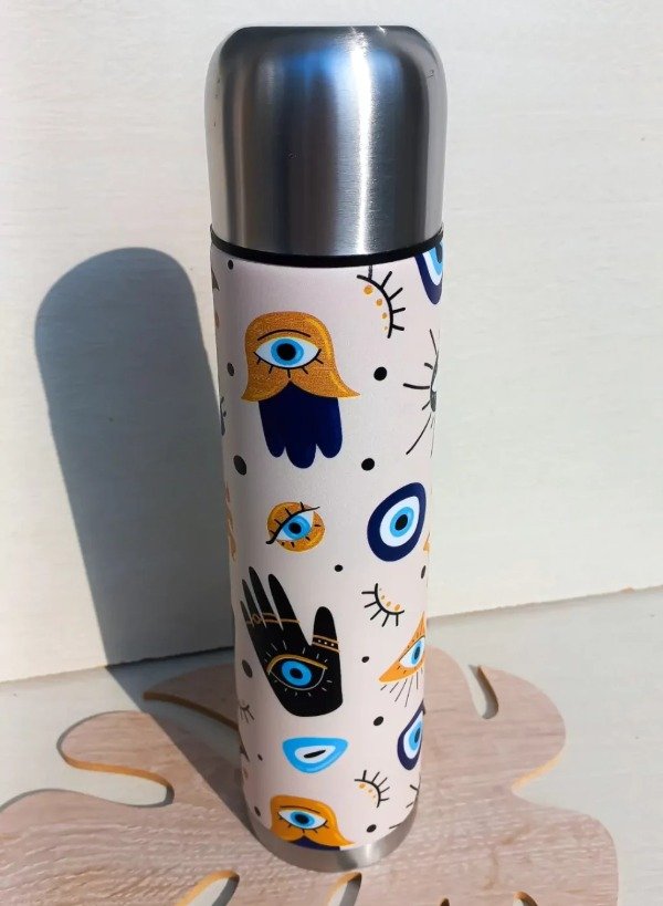 Producto - Termo de acero 1litro Ojos