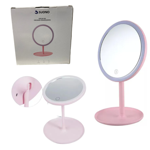 Producto - Espejo LED SUONO Plegable base organizadora