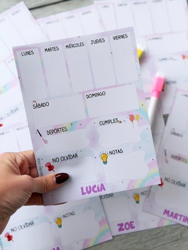 Producto - Planner Semanal imantada - 5