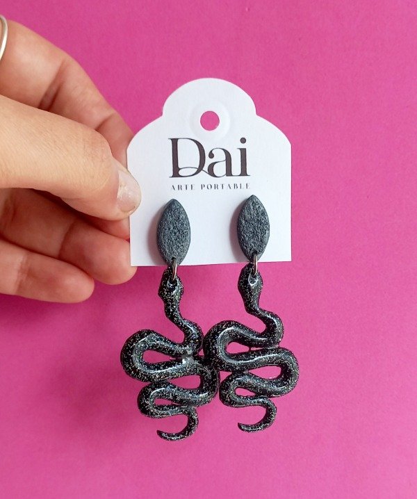 Producto - Aros Snake Negros