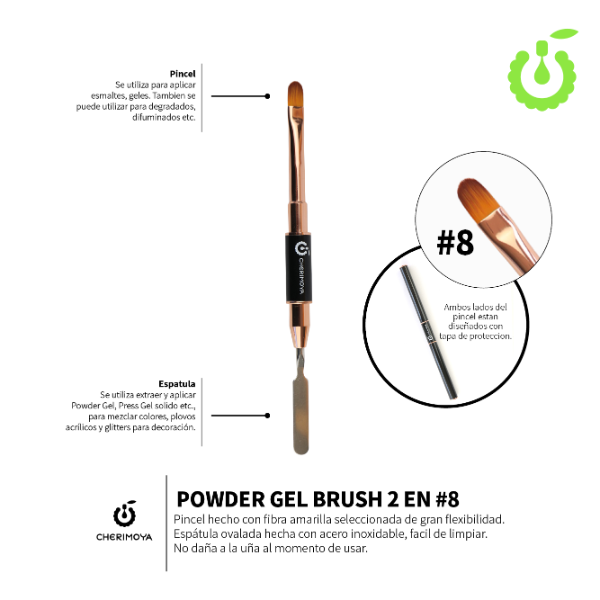 Producto - PINCEL PARA POLIGEL + ESPATULA CHERIMOYA
