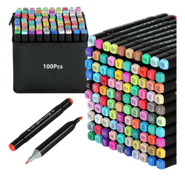 Producto - MARCADOR DOBLE PUNTA TOUCH 100PCS