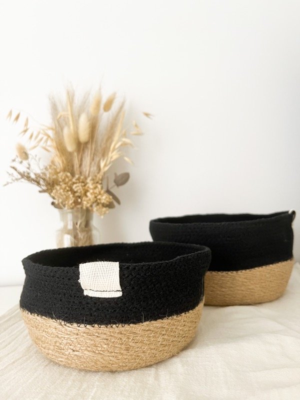 Producto - Canasto yute negro